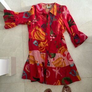 farm Rio cotton red dress